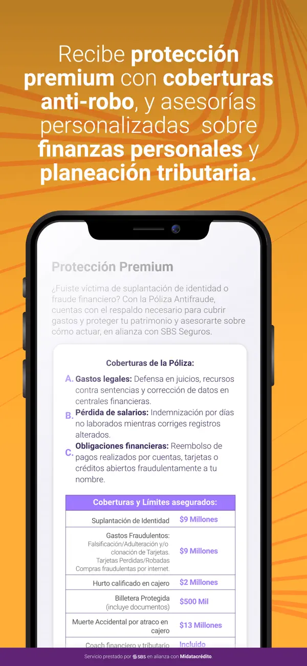MiDataCredito: protección premium antifraude
