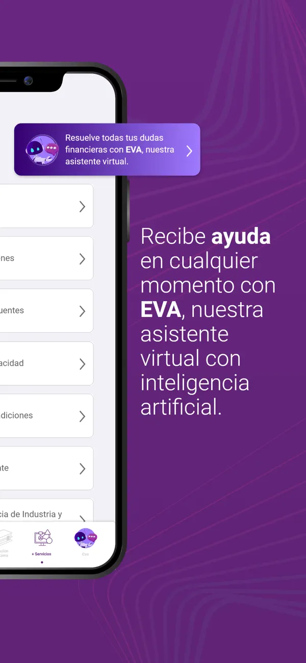 MiDataCredito: asistente virtual EVA con IA